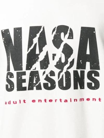 Shop Nasaseasons Nasa Seasons Print Hoodie In White