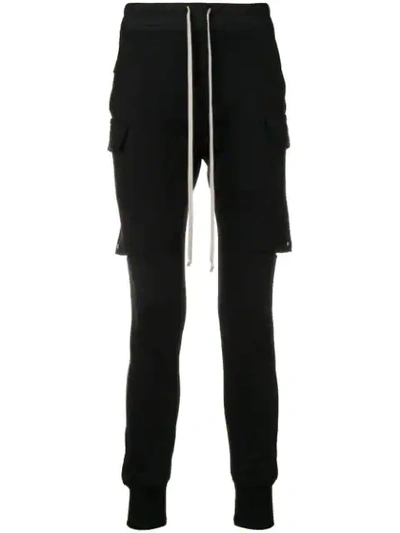 Shop Rick Owens Cargo Layered Jogging Trousers In Black
