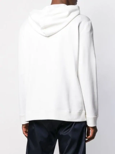 Shop Valentino 2099 Logo-print Hoodie In White