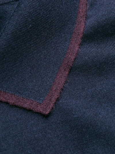 Shop Ermenegildo Zegna Fine Knit Polo Shirt In Blue