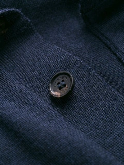 Shop Ermenegildo Zegna Fine Knit Polo Shirt In Blue