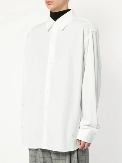 Shop Hed Mayner Oversized Plain Shirt - White