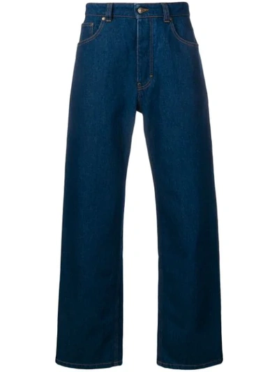 Shop Ami Alexandre Mattiussi Wide Fit 5 Pockets Jeans In Blue