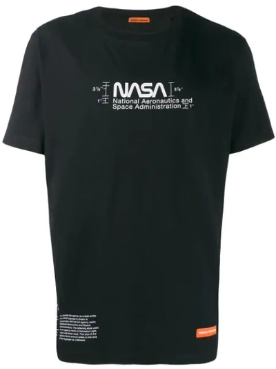 Shop Heron Preston Nasa Print T-shirt In Black