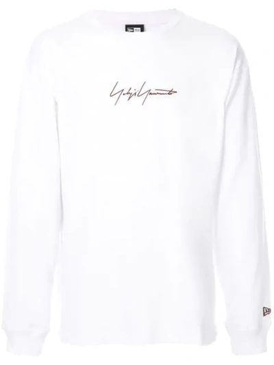 Shop Yohji Yamamoto Signature Logo Sweatshirt In White