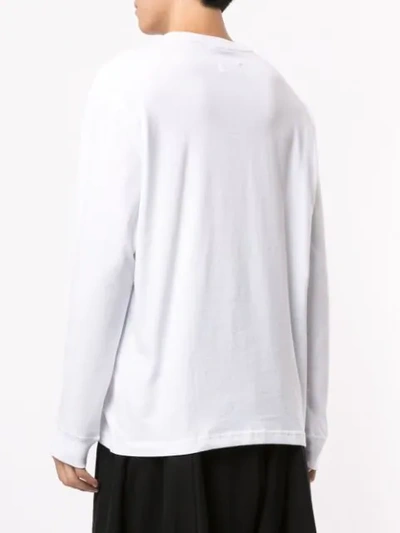 Shop Yohji Yamamoto Signature Logo Sweatshirt In White