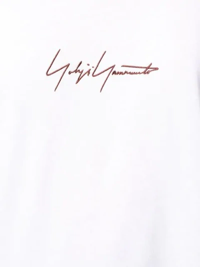 Shop Yohji Yamamoto Signature Logo Sweatshirt In White