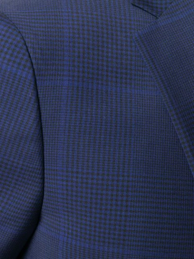 Shop Versace Classic Checked Suit - Blue