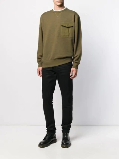 Shop Rag & Bone Chest Pocket Detail Sweatshirt In Green