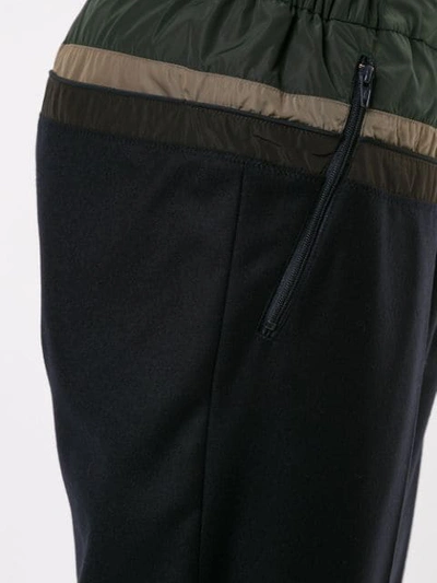 Shop Kolor Contrasting Panelled Tapered Trousers In Black