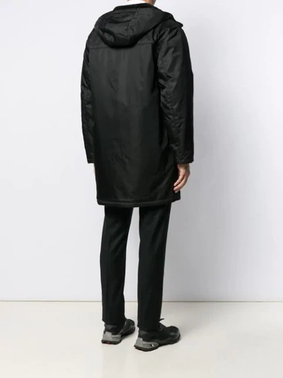 Shop Prada Technical Raincoat In F0002 Nero