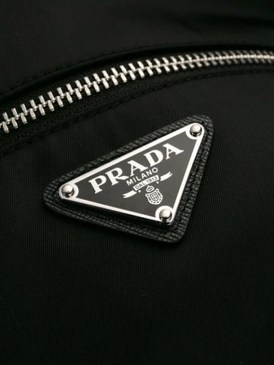 Shop Prada Technical Raincoat In F0002 Nero