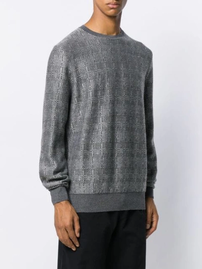 Shop Ermenegildo Zegna Checked Jumper In Grey