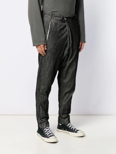 Shop Transit Crease Effect Trousers In Black