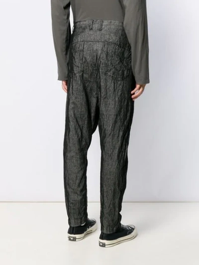 TRANSIT CREASE EFFECT TROUSERS - 黑色