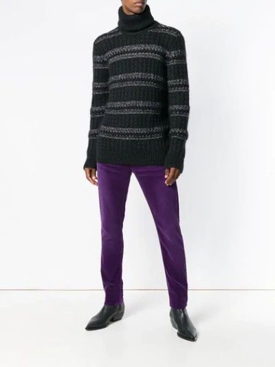 Shop Saint Laurent Straight-leg Jeans In Purple
