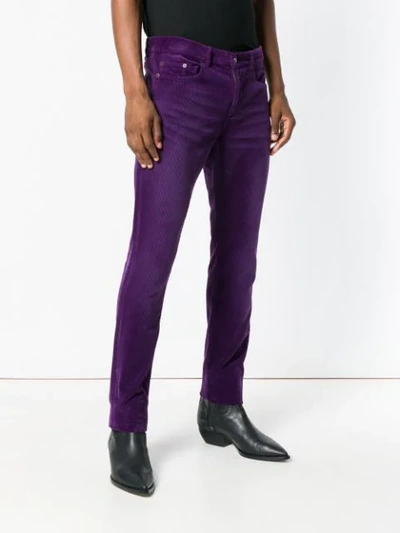 Shop Saint Laurent Straight-leg Jeans In Purple