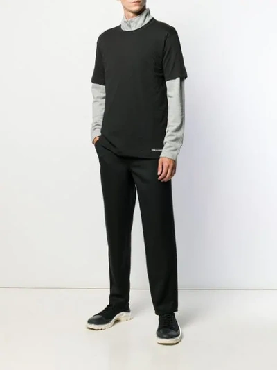 Shop Comme Des Garçons Shirt Slim-fit Tailored Trousers In Black