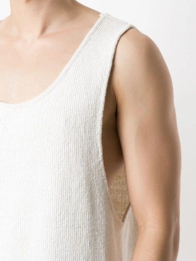 Shop Osklen Solid E-fabrics Knit Tank In White