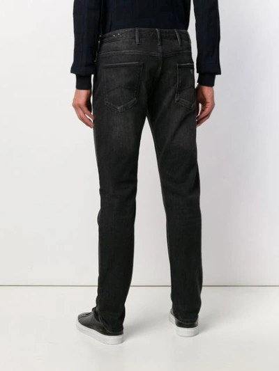 Shop Emporio Armani Slim-fit Jeans - Black