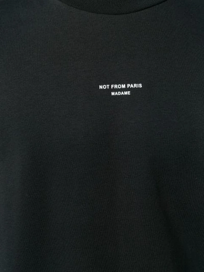Shop Drôle De Monsieur Not From Paris Madame Printed T-shirt In Black