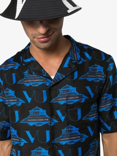 VALENTINO X UNDERCOVER UFO LOGO PRINT SHIRT - 黑色