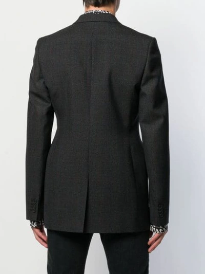 Shop Balenciaga Hourglass Wool Jacket In Grey