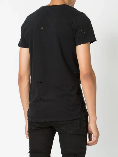 Shop Balmain Printed T In Black