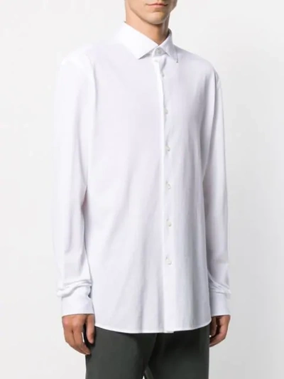 Shop Ermenegildo Zegna Longsleeved Shirt In White