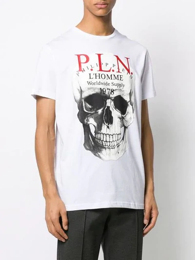 Shop Philipp Plein T-shirt Platinum Cut In White