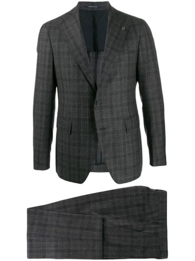 TAGLIATORE TONAL TWO-PIECE SUIT - 灰色