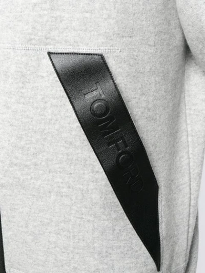 Shop Tom Ford Zipped Hoodie In Grey