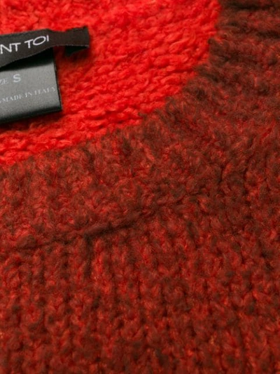 Shop Avant Toi Melange Knit Jumper In Red