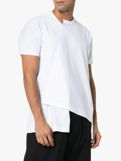 Shop Comme Des Garçons Homme Deux Comme Des Garçons Homme Plus Asymmetric Cotton T Shirt - White