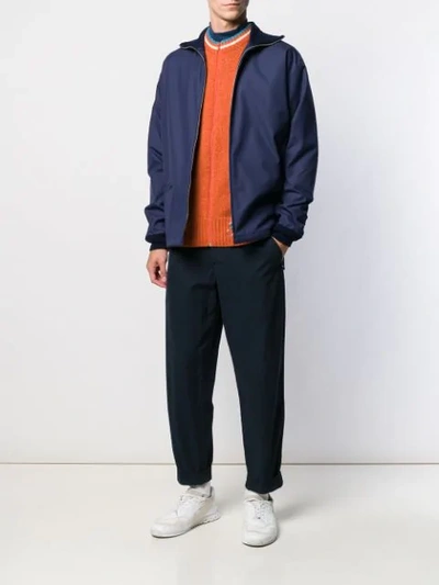 Shop Anglozine Tilson Bomber Jacket In Blue