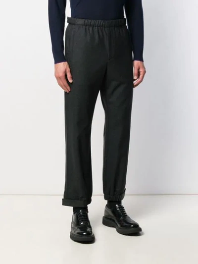 Shop Prada Active Style Trousers In Grey
