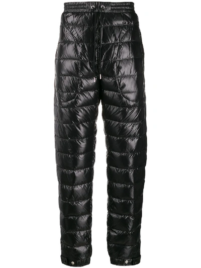 Shop Moncler Padded Trousers In Black