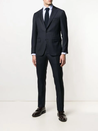 Shop Canali Two Piece Slim In Blue