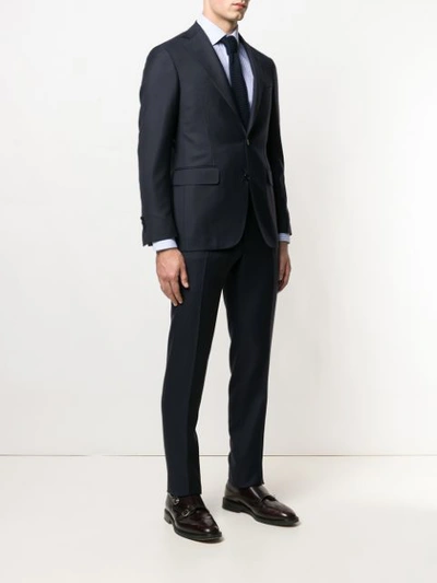 Shop Canali Two Piece Slim In Blue