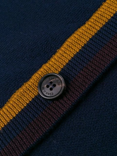 Shop Etro Knit V In 0200 Blue