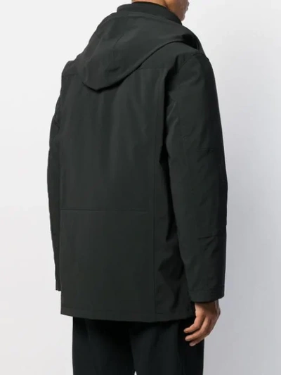 Shop Fay Layered Hooded Jacket In Black