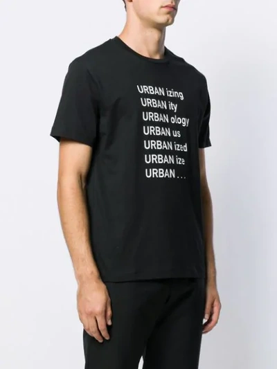 Shop Les Hommes Printed T-shirt In Black