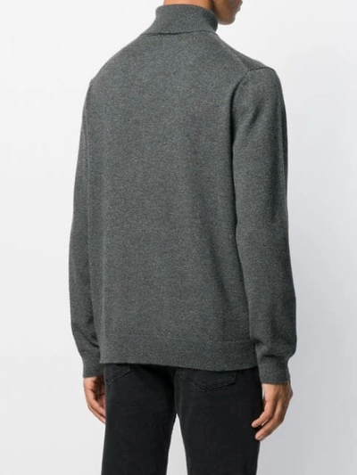 Shop Theory Turtleneck Slim-fit Jumper In Grey