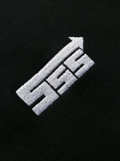 Shop Sss World Corp Embroidered Logo Sweatshirt In Black