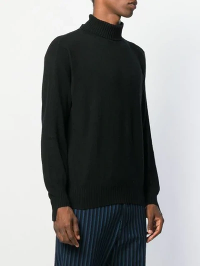 Shop Maison Flaneur Turtle Neck Sweatshirt In Black