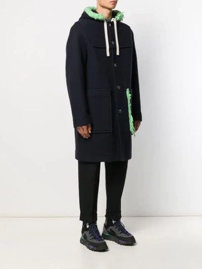 Shop Acne Studios Animated Duffel Coat In Blue