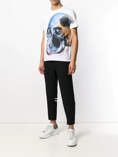 Shop Alexander Mcqueen Skull Print T-shirt - White