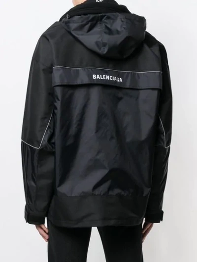 Shop Balenciaga 80's Windbreaker In Black