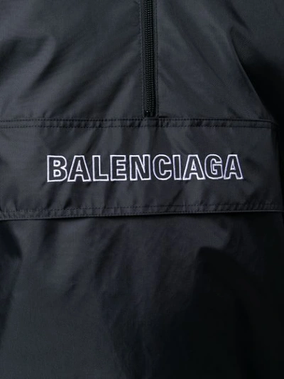Shop Balenciaga 80's Windbreaker In Black