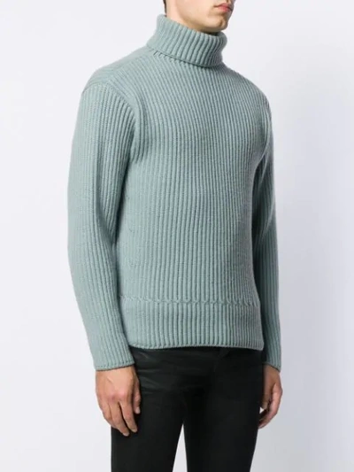 Shop Tom Ford Cashmere Ribbed Sweater In Blue